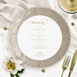 Menu Arredondar de Casamento de Script Dourado Ele<br><div class="desc">Um simples cartão de casamento de caligrafia. Eu ofereço um serviço de personalização gratuito; se você tiver perguntas ou solicitações especiais,  por favor,  sinta-se à vontade para me contactar.</div>