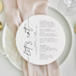 Menu Arredondar de Casamento de Script Elegante<br><div class="desc">Este é um elegante menu de casamento minimalista com uma bela fonte caligráfica e uma simples fonte serif. Todas as cores são editáveis, mas as palavras "comer vamos" não são editáveis. // Para itens correspondentes, visite a coleção "OLÍVIA" na loja Sinceramente by Nicole Zazzle. * Se você gosta deste design,...</div>