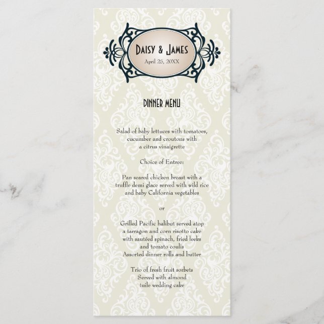 Menu Art Deco Wedding (Frente)
