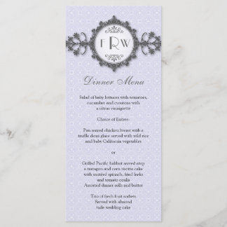 Menu Arte Deco Banda Lilac Casamento