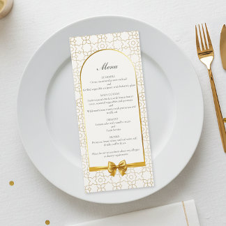 Menu Arte Deco Inspirado em Arco Geométrico Dourado par