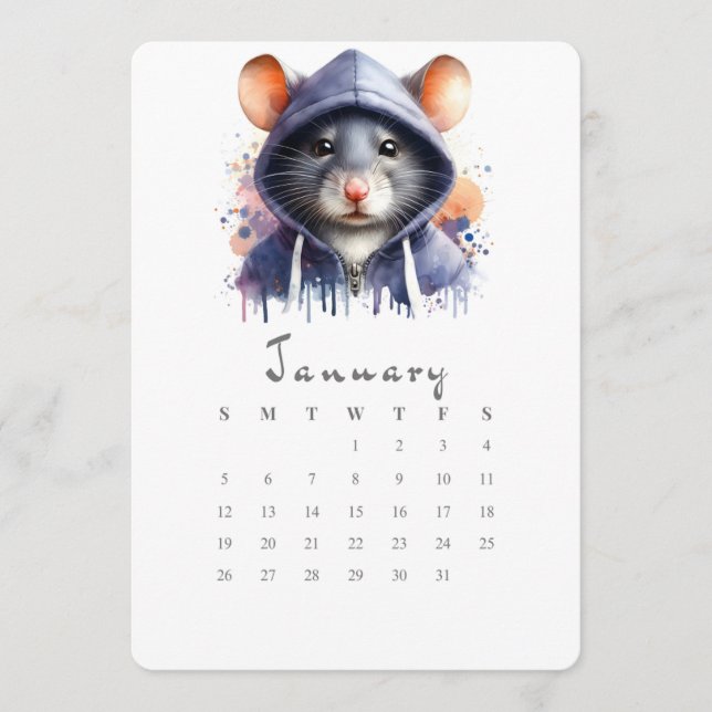 Menu Arte inicial do mouse de calendário autônomo em ja (Frente)