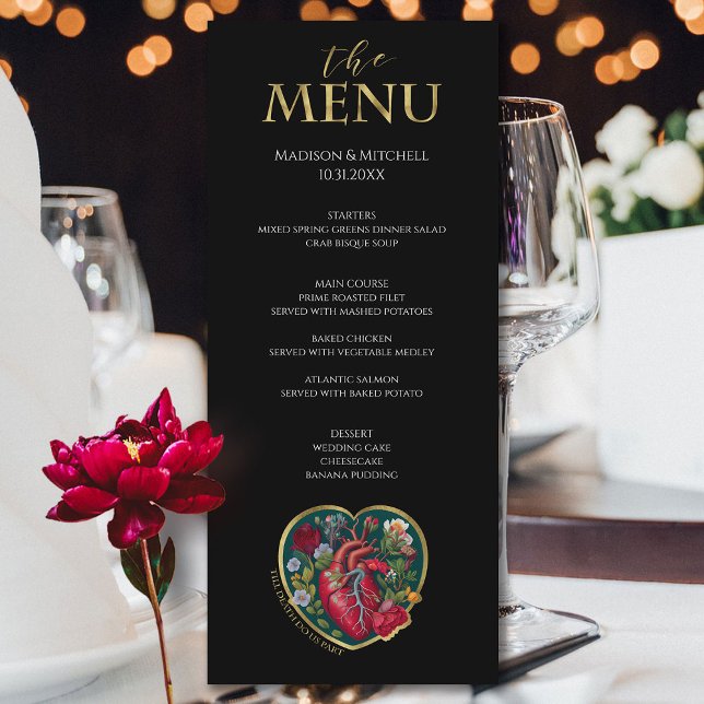 Menu Até que a morte nos faça parte do Gótico do dia da (Criador carregado)