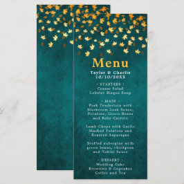 Menu Autumn Deixa Azul Teal e Casamento Dourado
