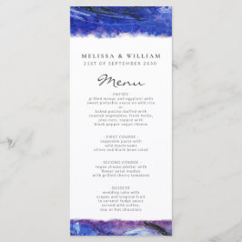 Menu Azul de Casamento