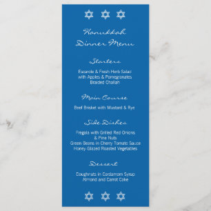 Menu azul de Janto Hanukkah Motif