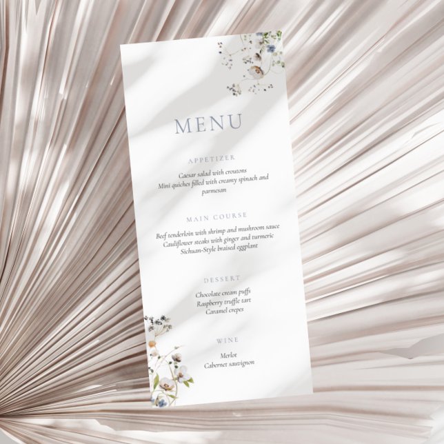 Menu Azul Dusty de Flor Selvagem de Densidade (Criador carregado)