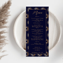 Menu Azul Marinho do Sol Celestial Galáxia