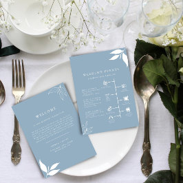 Menu Azul Poeira I Folhas I Carta Cronológica de Carta 