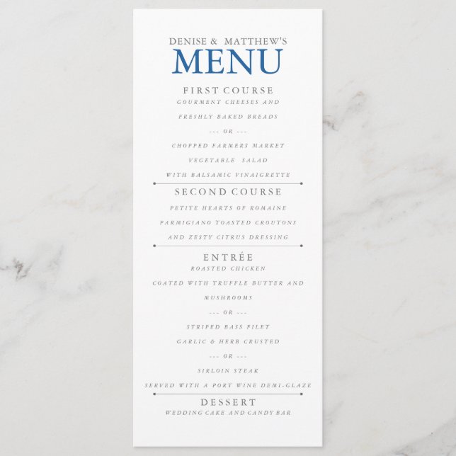 Menu Azul Skydiver (Frente)