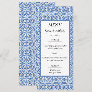Menu Azulejos Portugueses Comida de Casamento Elegante