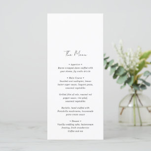 Menu Babbette Minimalista Moderno Casamento