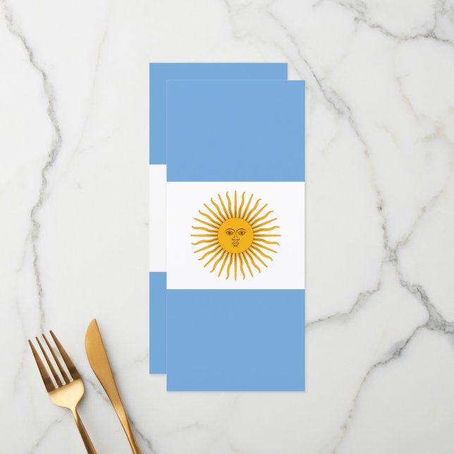 Menu Bandeira da Argentina (Frente/Verso In Situ)