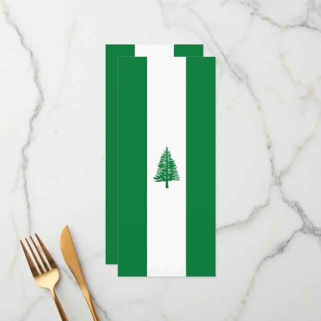 Menu Bandeira da Ilha Norfolk (Frente/Verso In Situ)