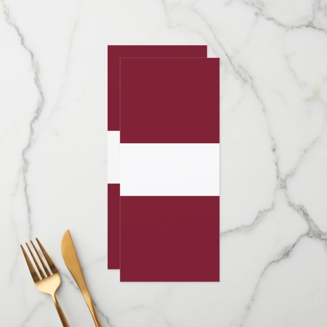 Menu Bandeira da Letónia (Frente/Verso In Situ)