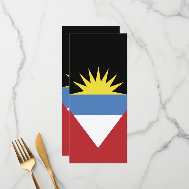 Menu Bandeira de Antígua e Barbuda (Frente/Verso In Situ)
