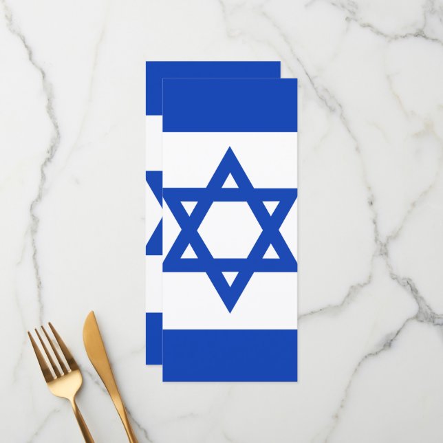 Menu bandeira de Israel (Frente/Verso In Situ)