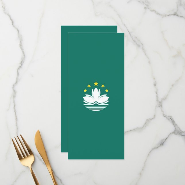 Menu Bandeira de Macau (Frente/Verso In Situ)