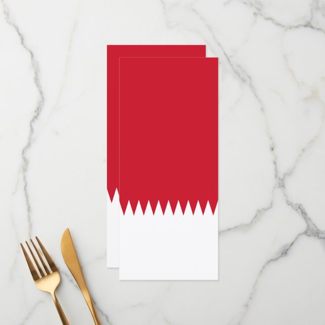 Menu Bandeira do Bahrein (Frente/Verso In Situ)