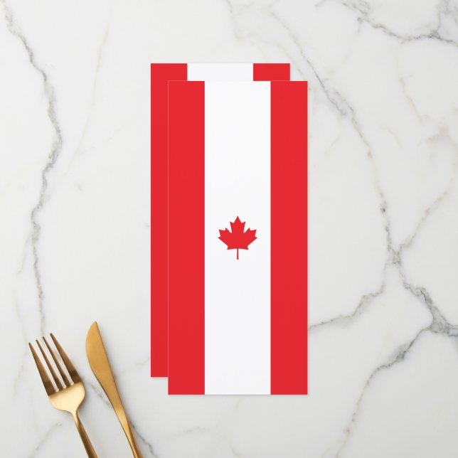 Menu Bandeira do Canadá (Frente/Verso In Situ)