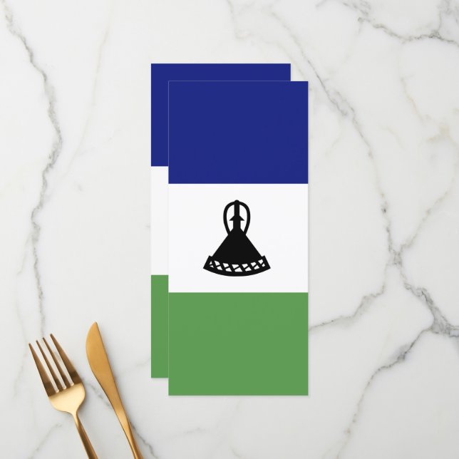 Menu Bandeira do Lesoto (Frente/Verso In Situ)