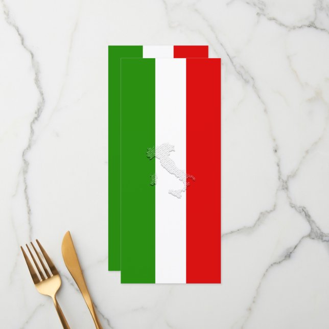 Menu Bandeira italiana (Frente/Verso In Situ)