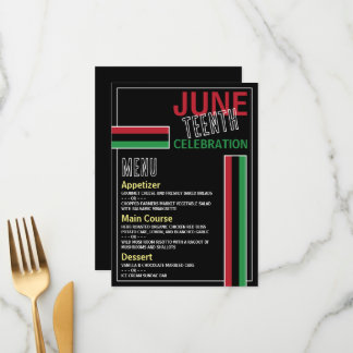 Menu Bandeira Pan-africana Design, 12 de junho