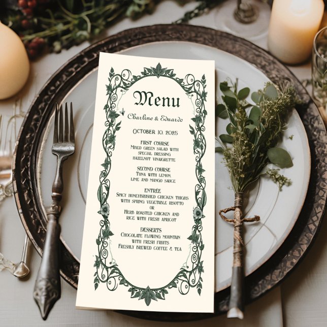 Menu Banquete de Casamento de Fantasia Medieval (Criador carregado)