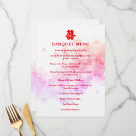 Menu Banquete de cereja vermelha