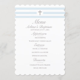 Menu Baptism Simples para Meninos Elegância