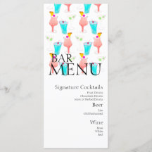 Bar de Drinks Coquetel Vinho Casamento em Aquarela
