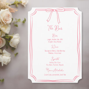 Menu Bar Rosa Cinzento-Colette Desenhado À Mão Esboço D