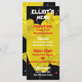 Menu Bat or Bar Mitzvah GAME ON Comida