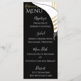 Menu Bat ou Bar Mitzvah Black/Dourado Comida
