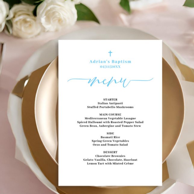 Menu Batismo Blue Boy (Criador carregado)