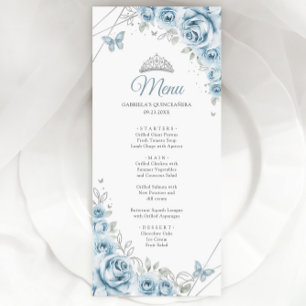 Menu Bebê Azul Silver Quinceanera