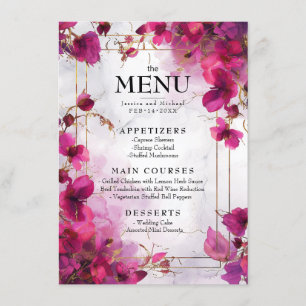 Menu & Beber Encantamento Fuchsia: Cores d'água