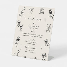 Menu Bebida Desenhada à Mão