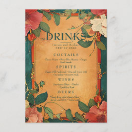💍 Menu Bebida Rosa Romance: Art Nouveau Splendor
