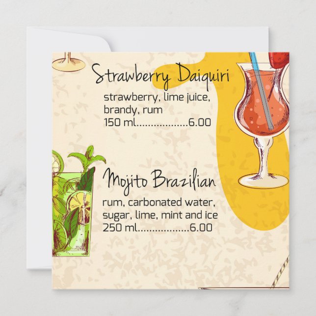 Menu Bebidas (Frente)