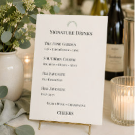 Menu Bebidas Luxuosas com Verde de Eucalipto