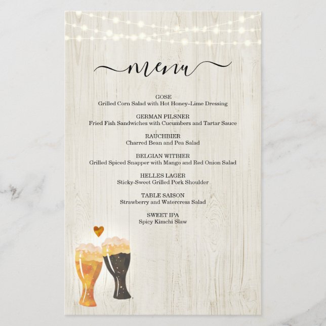 Menu Beer Provando (Frente)