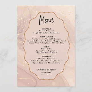 Menu Beige Wedding