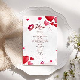 Menu Beijo de Valentino Rosa Festa Chá de Noiva