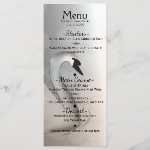 Menu Belo Cardápio de Casamento Personalizado Cisne Ele