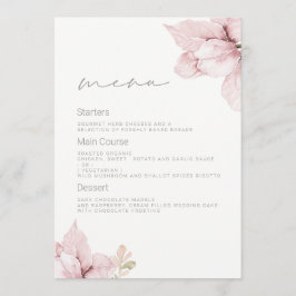 Menu Belo Casamento Floral Blush Blush