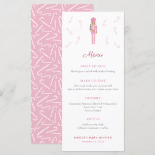 Menu Bengalas de Doces Rosa Natal Bebê Churrasco
