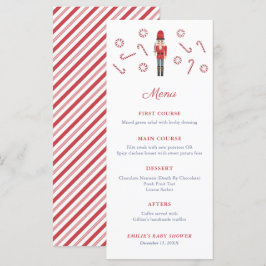 Menu Bengalas de Natal Família do Quebra-Nozes Vermelho