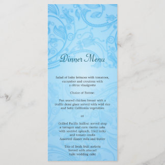 Menu Blue Flourish