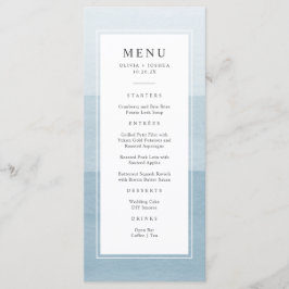 Menu Blue Modern Wedding